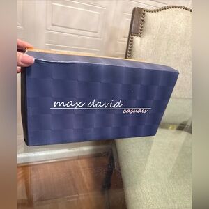 Mens 6 Max David black lace up dress shoes.Worn one time. Great condition